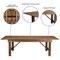 Flash Furniture Rectangle Antique Farm Table , 40"; 40-1/4" W 30"; 17-3/4" H, Wood XA-FARM-2-GG - alternate 5